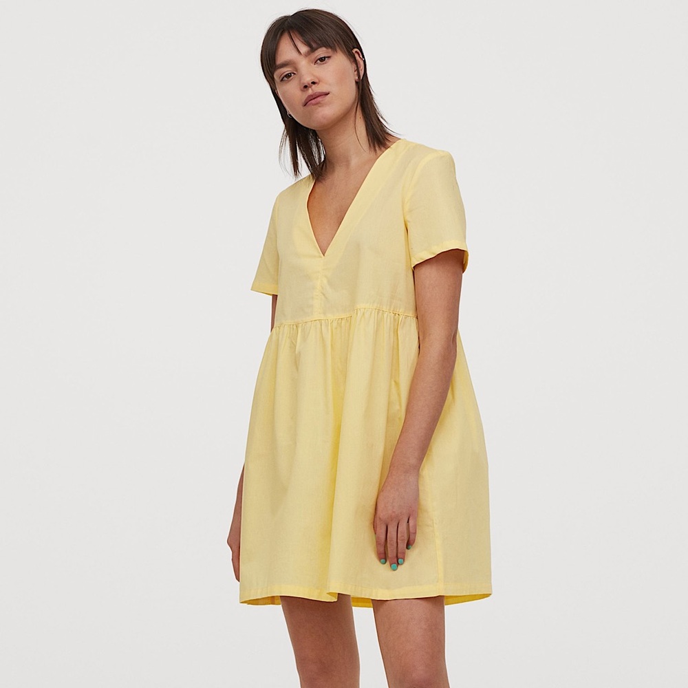 H&M Babydoll V Neck Dress